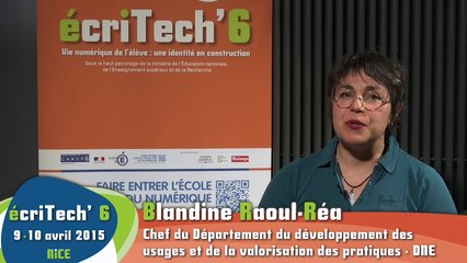 Blandine Raoul-Réa, animatrice de la TR "La pratique numérique des élèves et l’évolution de la construction de soi"
