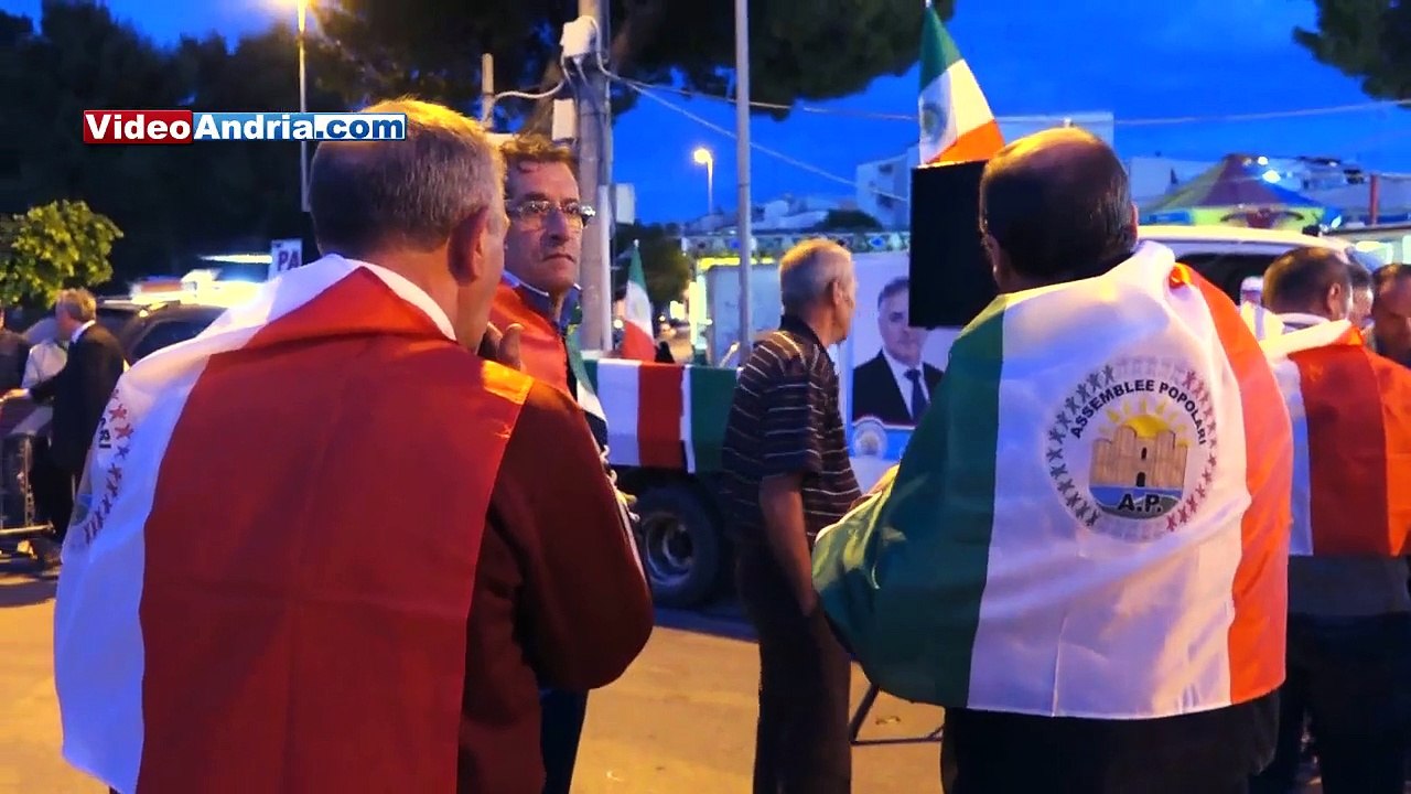Assemblee Popolari di Andria: comizio pubblico di Sabino Cannone presso Largo Torneo