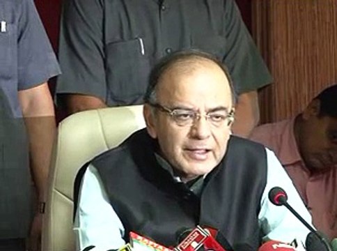Ahmedabad Finance Minister Arun Jaitley addresses Press media