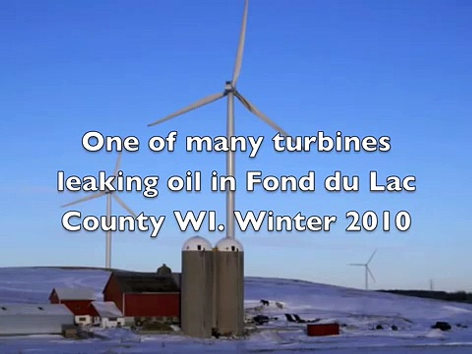 Wind turbine leaking oil near Wisconsin farm