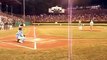 Jeff Wood of Lenel throws out the first pitch at the LLWS