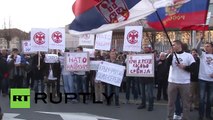 Serbia: 'Crimea is Russia, Kosovo is Serbia' declare protesters