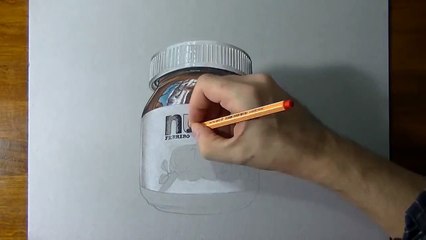 Dessin 3D - Pot De Nutella