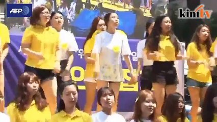 Protes di kedutaan Jepun di Seoul, lelaki bakar diri