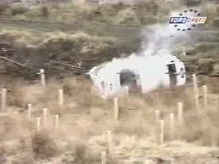 Escort Cosworth rally crash