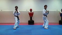 Basic of foot work of taekwondo    حركات الرجلين الاساسيه للتايكوندو