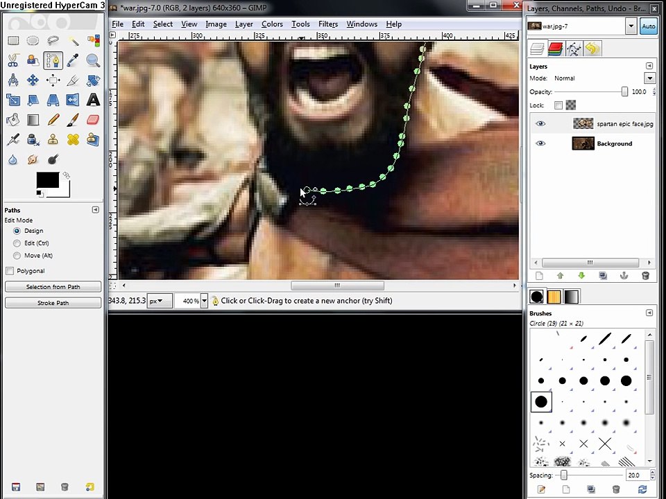 How to combine two pictures together using GIMP