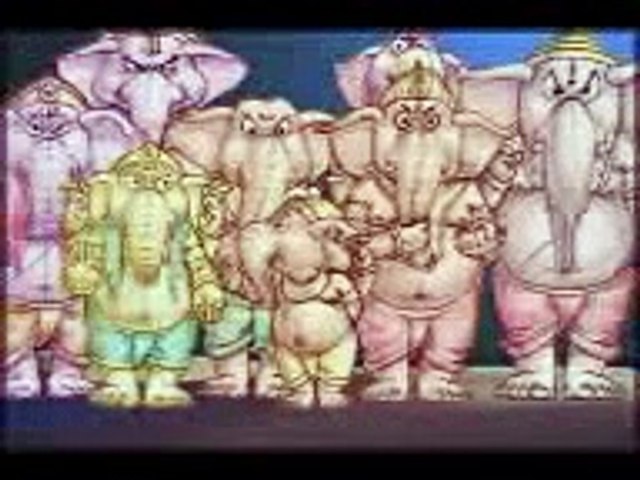 Cartoon - Ganpati Visargan - Ganpati Dancing In Sea