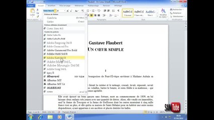 apprendre word 2010 - (12) Changer la police et le corps du texte