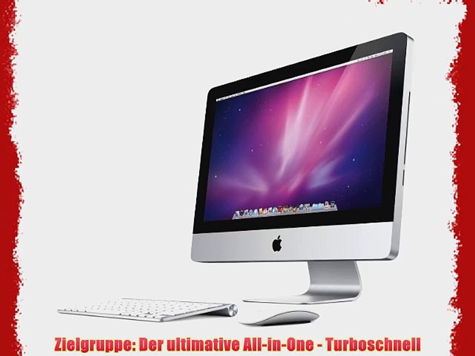 Apple iMac MC509D/A 54.6 cm (21.5 Zoll) Desktop-PC (Intel Core i3 550 32GHz 4GB RAM 1000GB