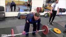 Тренировка сборной России по тяжелой атлетике (Russian weightlifting team training)