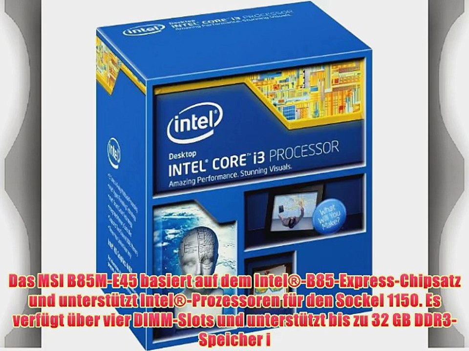 ONE Office-PC Core i3-4160 2x 3.60 GHz (Dualcore) | 4 GB DDR3-RAM | 250 GB SSD   1000 GB HDD