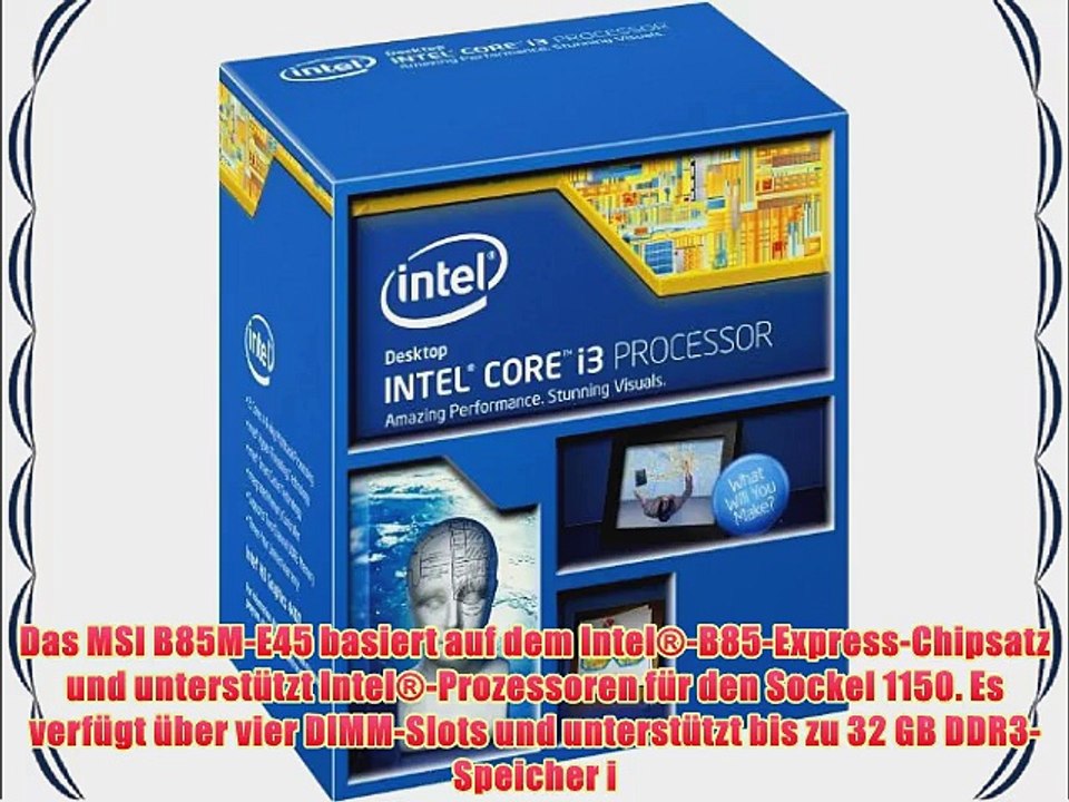 ONE Office-PC Core i3-4160 2x 3.60 GHz (Dualcore) | 8 GB DDR3-RAM | 120 GB SSD   500 GB HDD