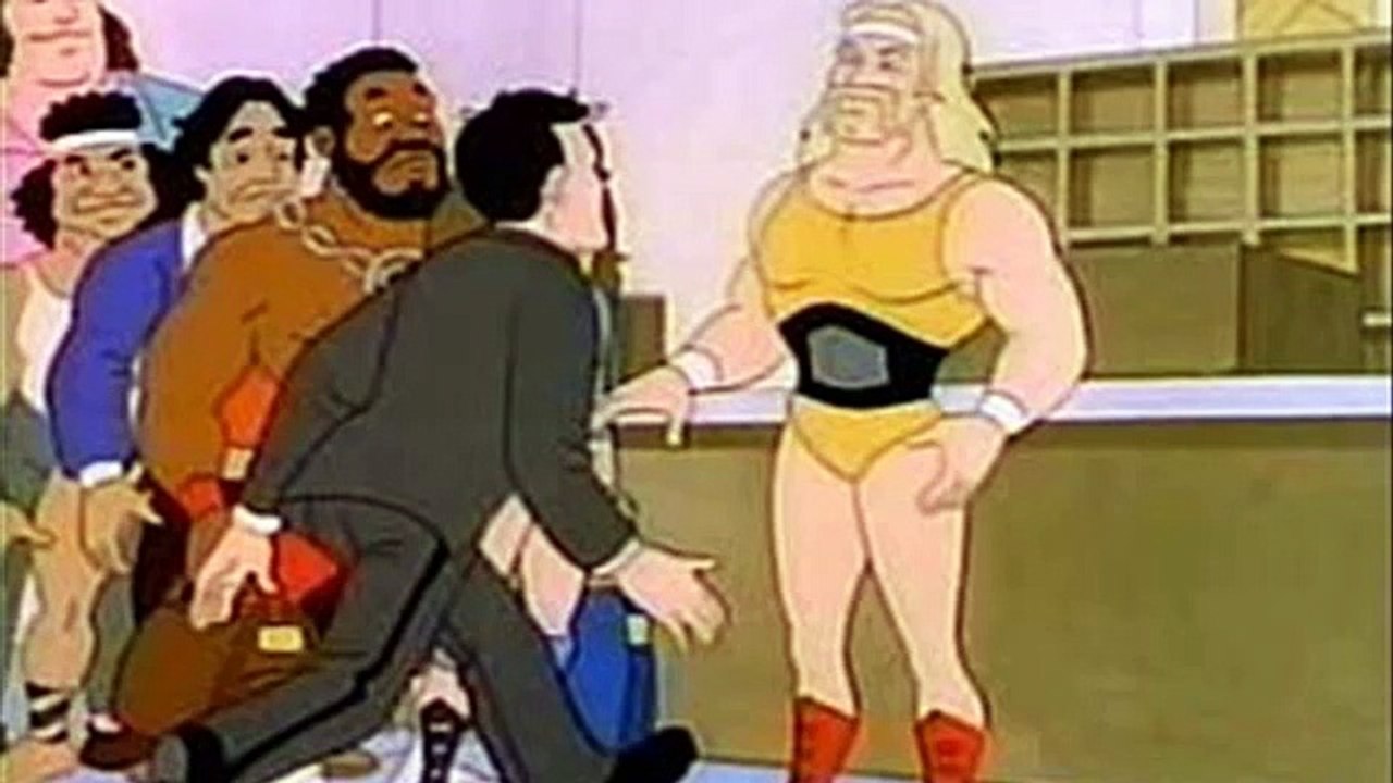 wrestling cartoon with junkyard dog