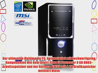 Leiser Gaming PC! CSL Speed 4556W8 (Quad) - QuadCore-Computer-System mit Intel Core i5-4690