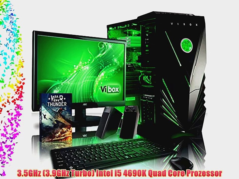 VIBOX Panoramic Paket 14 - 3.9GHz Intel Quad Core B?ro Familie Multimedia Desktop Gamer Gaming