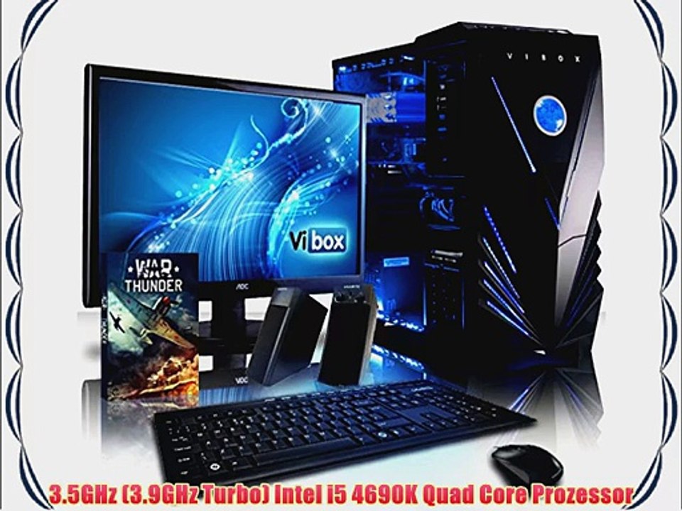 VIBOX Panoramic Paket 2 - 3.9GHz Intel Quad Core B?ro Familie Multimedia Desktop Gamer Gaming