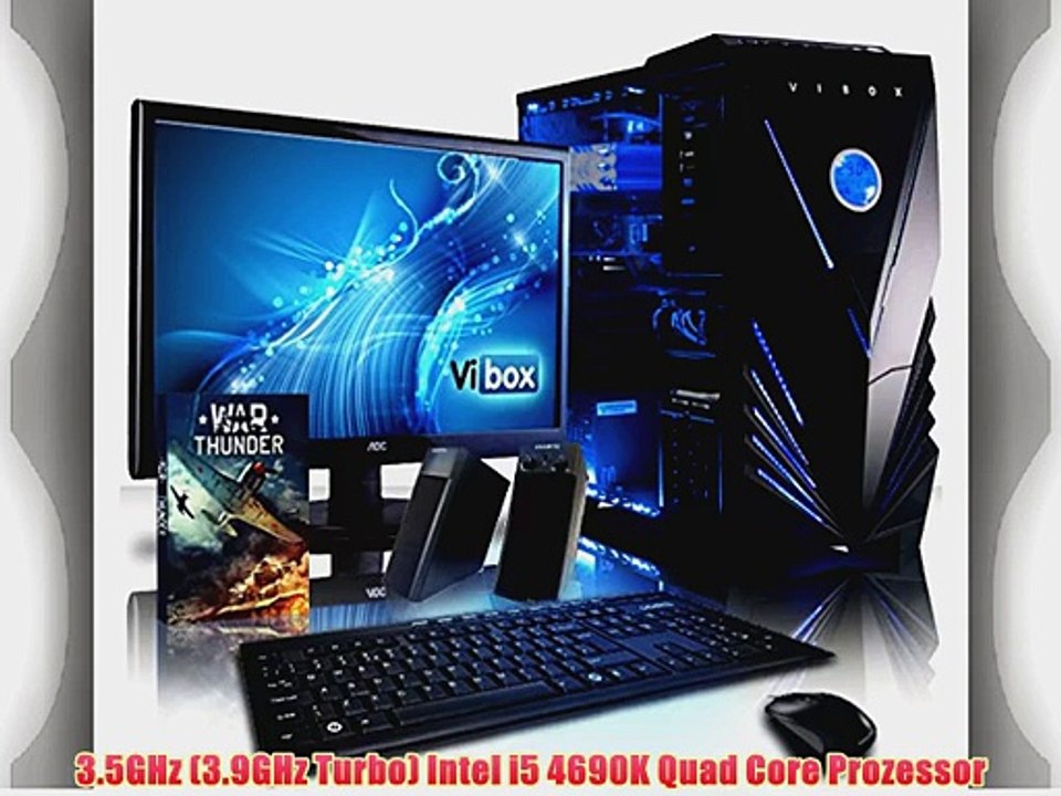VIBOX Panoramic Paket 23 - 3.9GHz Intel Quad Core B?ro Familie Multimedia Desktop Gamer Gaming