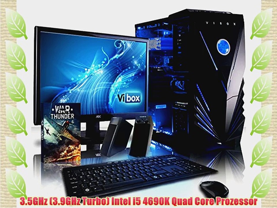 VIBOX Panoramic Paket 3 - 3.9GHz Intel Quad Core B?ro Familie Multimedia Desktop Gamer Gaming