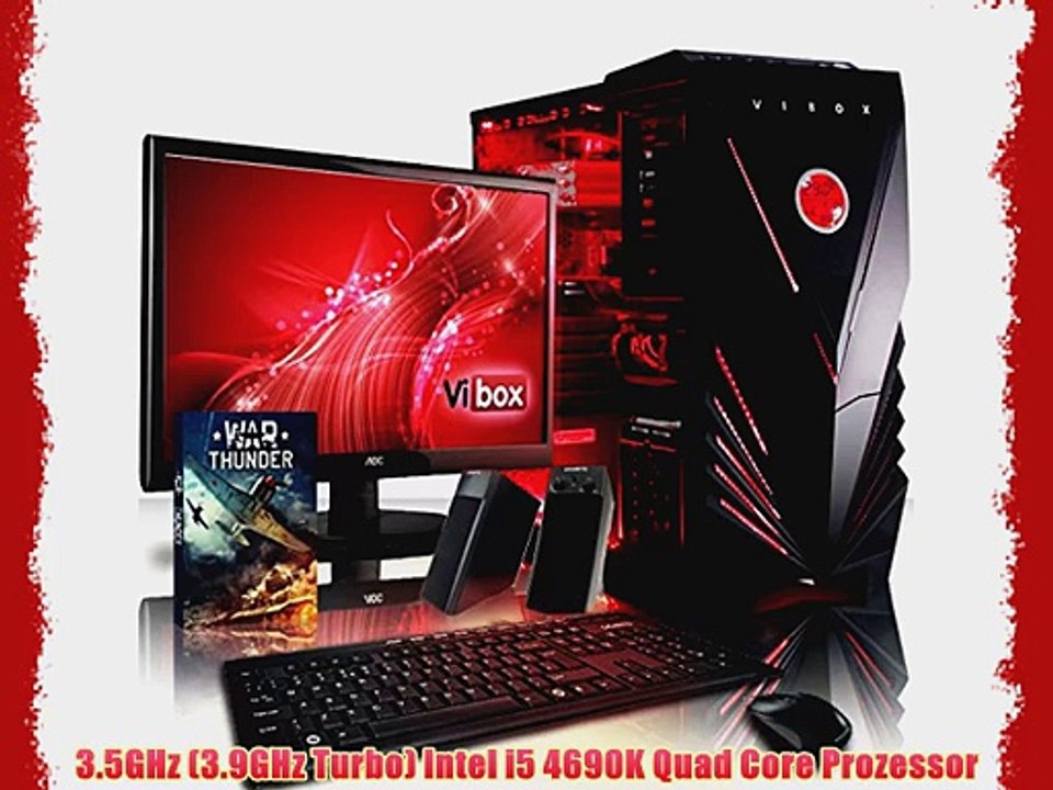VIBOX Panoramic Paket 7 - 3.9GHz Intel Quad Core B?ro Familie Multimedia Desktop Gamer Gaming