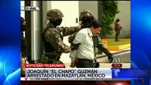 Noticiero Telemundo | Imágenes del Chapo Guzmám tras ser arrestado en México | Telemundo Noticias