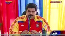 Venezuelan president Nicolás Maduro hit on head with mango - video