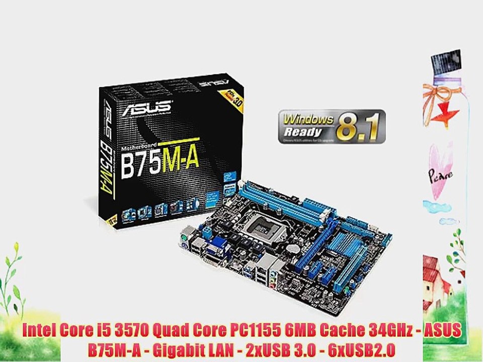 GAMER PC INTEL i5 3570 Quad Core 3rd Generation 4x34GHz - Asus Mainboard - 500GB HDD SATA III