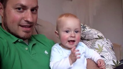 Baby Micah Laughing Hysterically at Daddy's Burp Noises