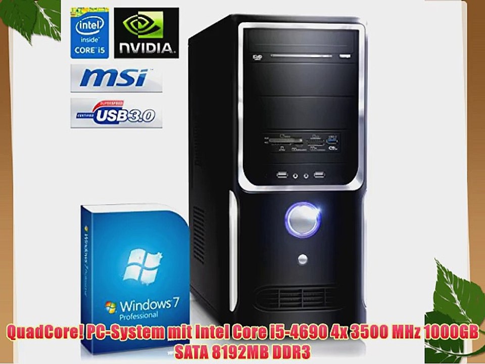 Leiser PC - CSL Speed 4556Pro (Core i5) - Gaming QuadCore! PC-System mit Intel Core i5-4690