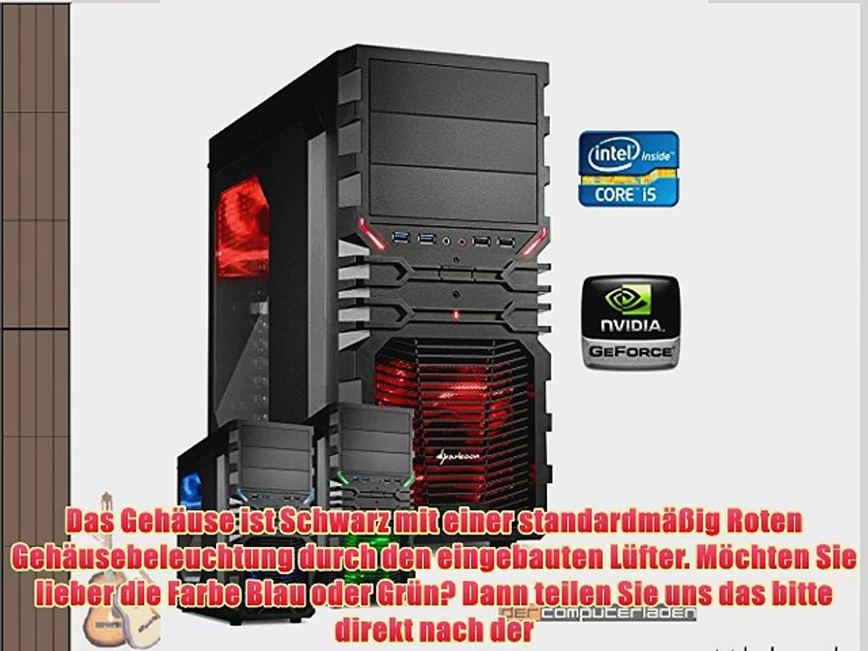 dercomputerladen Gamer PC System Intel i5-4690 4x35 GHz 16GB RAM 2000GB HDD nVidia GTX750 Ti