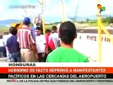 Violenta represión en el aeropuerto de Tegucigalpa (Honduras)