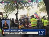 Quito: Algunos manifestantes se enfrentaron a la Policía