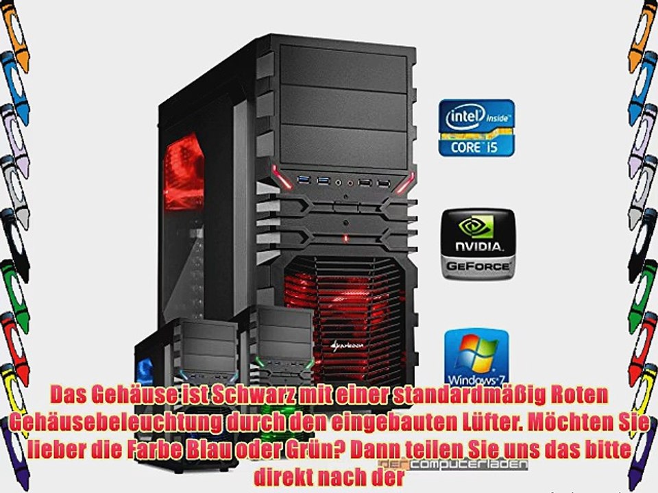dercomputerladen Gamer PC System Intel i5-4690 4x35 GHz 16GB RAM 500GB HDD nVidia GTX980 -4GB
