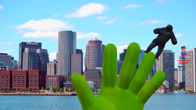 King Kong Vs Godzilla And King Kong Vs Dinosaurs Cartoons for Children Singing Finger Family Rhymes