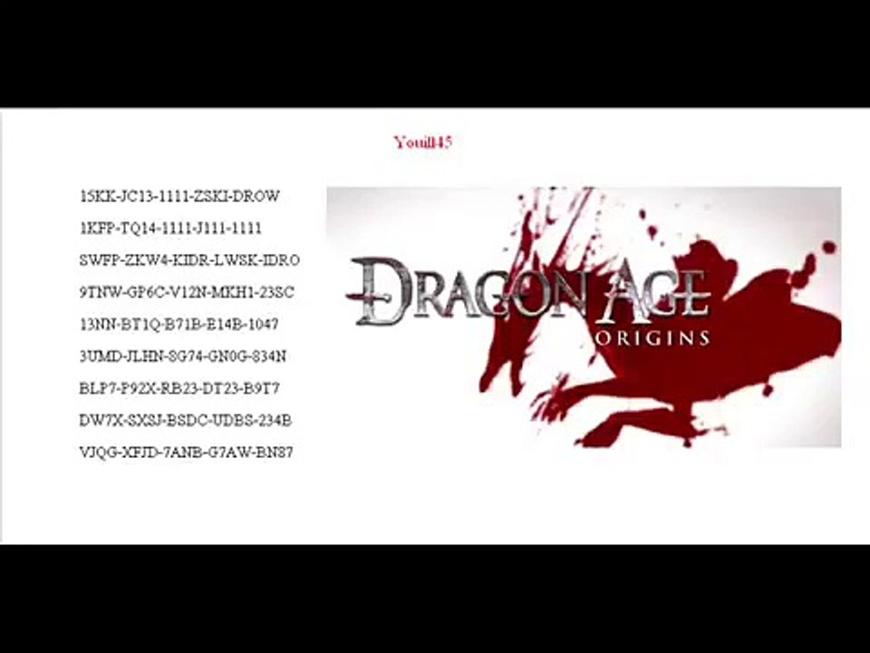 Dragon age origins CD KEY, including Ultimate Edition (PC and MAC)