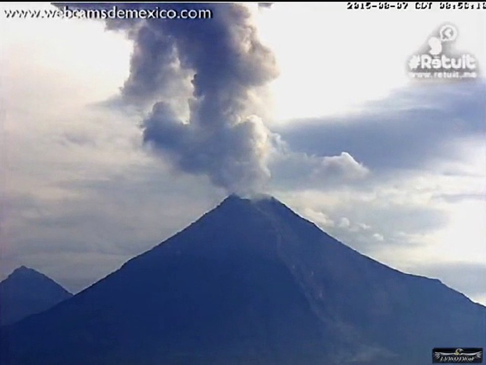 Volcan Colima 8-7-15  "Explosive Day"