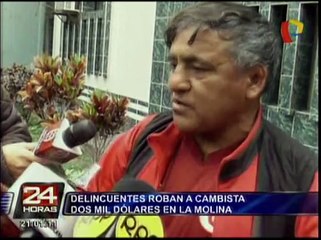 La Molina: delincuentes asaltan a cambista a plena luz del día