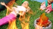 Disney Frozen Kids Girl Scout Camping  Frozen Elsa and Barbie Catches on Fire Part 2