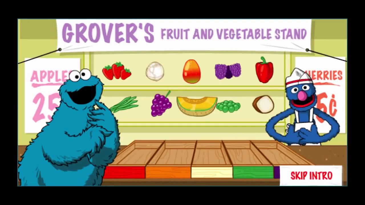 Sesame Street Color Me Hungry Cartoon Animation PBS Kids Game Play Walkthrough