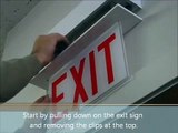 ZXE-5000-I-UNV LED Exit Sign Retrofit installation