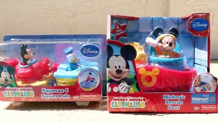 Mickey Mouse Clubhouse Bath Squirter  Donald Duck Mickeys Rescue Boat Airplane