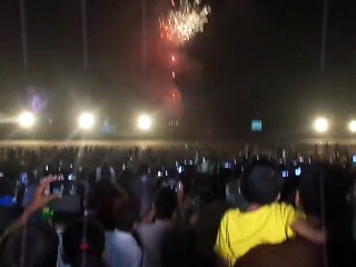 Beautiful Pyrotechnics seen at Islamabad for the celebration of the Independence day 14, August 2015 in Pakistan. PCCNN