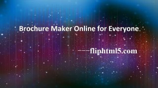 Online Brochure Maker- Free Brochure Publishing Platform