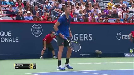 Djokovic Finishes Off Sock in Style