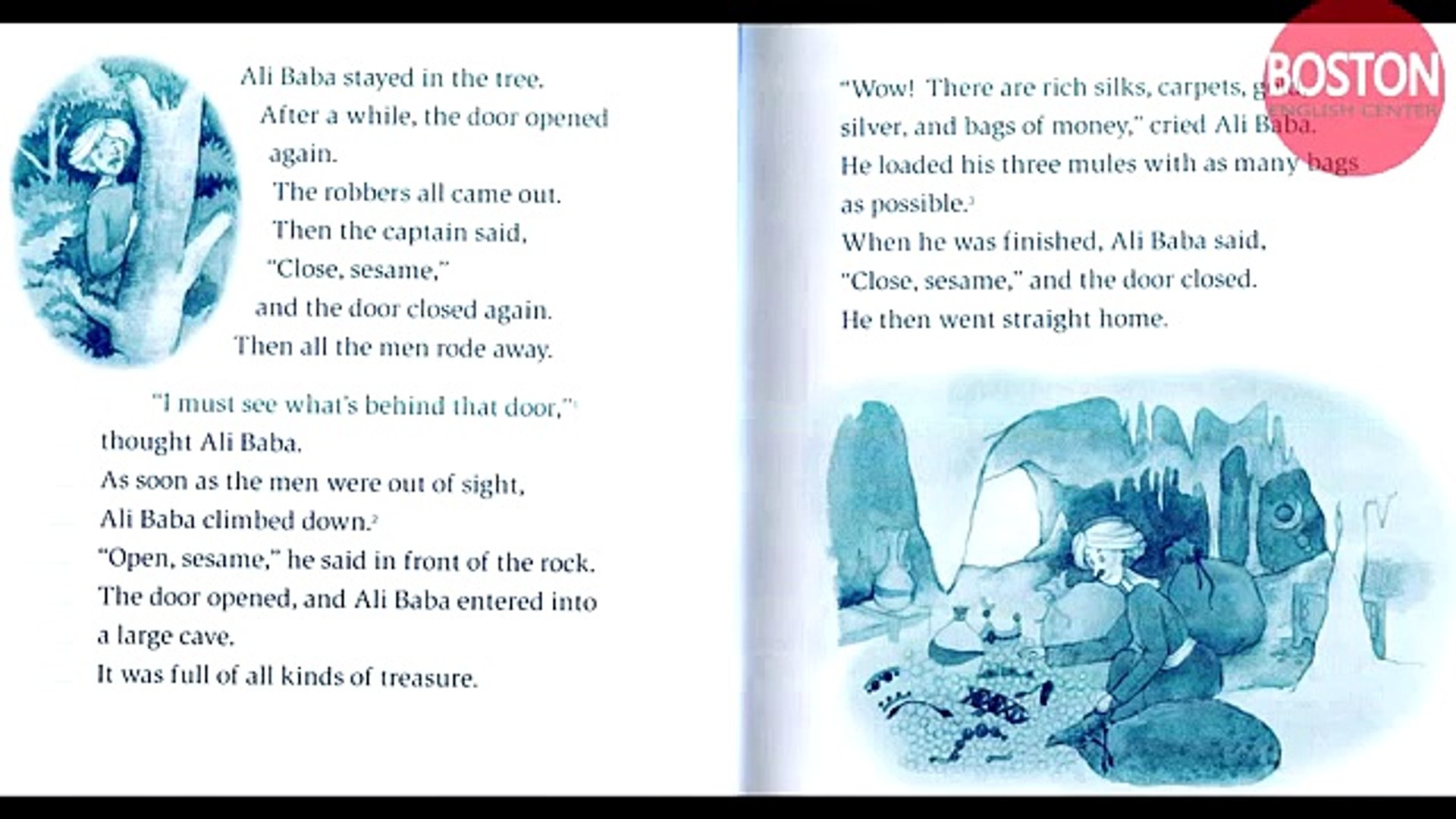 English Listening Practice - Alibaba and the Forty thieves - Audio book  with subtitles - video Dailymotion
