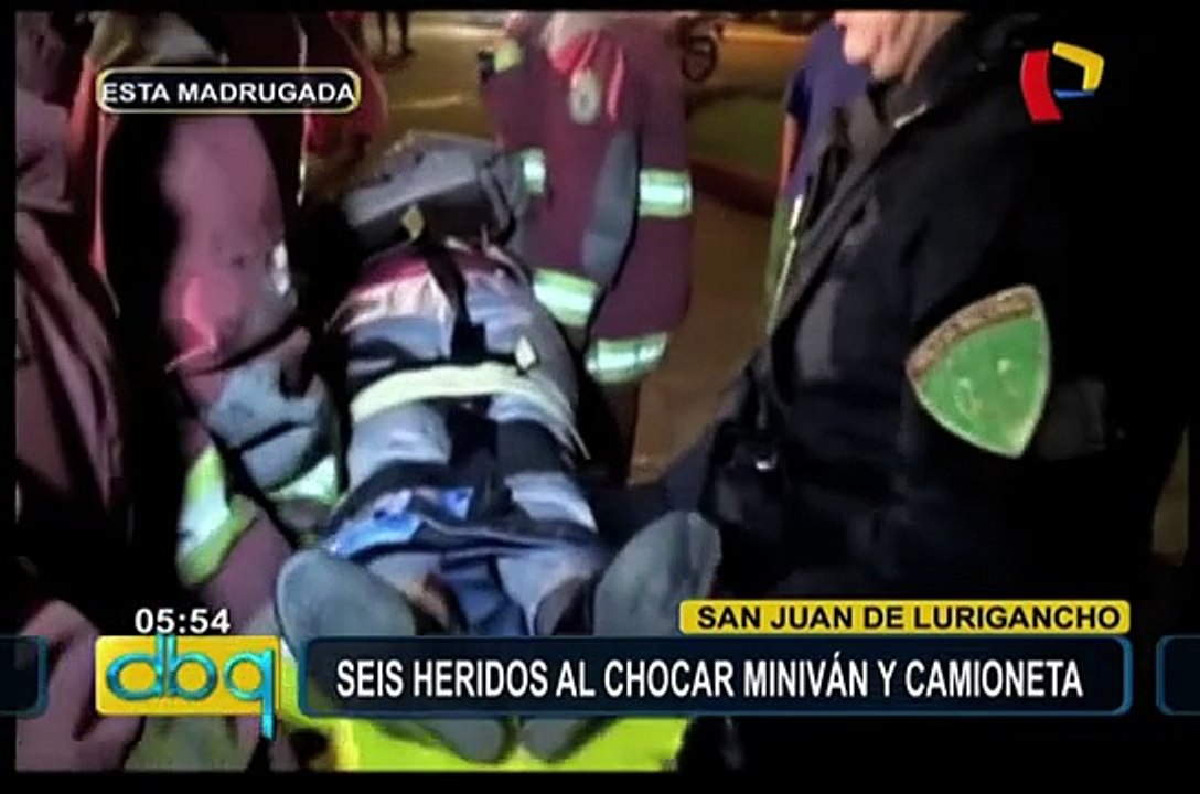 SJL: seis heridos deja aparatoso choque entre m...
