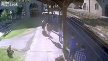 LiveLeak - Runaway Train smashes into Railway Station-copypasteads.com