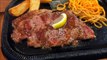 阪九フェリー　いずみのレストランでステーキ鉄板の食事　Dinner with steak at restaurant of IZUMI Hankyu Ferry