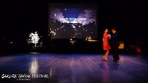 Bruno & Cinthia dancing to Japanese traditional sound  - Sakura Tango Festival 2014