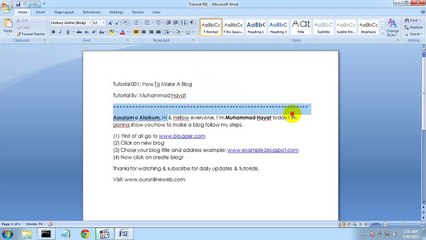 How to make a blogger blog